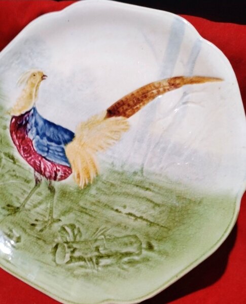 Farfurie majolica antica Choisy Le Roi, Franta anii 1890